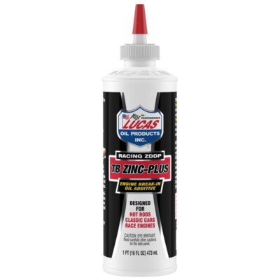 Lucas Oil 10063, TB Zinc-Plus Engine Break-In Oil Additive, 16 OZ. Bottle
