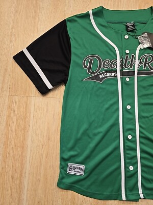 Death Row Records Baseball Jersey Men's Large Green Black #91