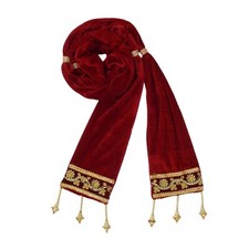 Men's Velvet Sherwani Dupatta Maroon, 2.5 m Handmade sherwani dupatta