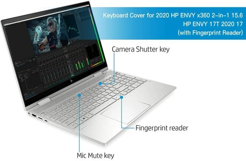 2 Keyboard Cover Fit HP ENVY x360 2-in-1 15.6" with Fingerprint reader ENVY 17.3 - Picture 2 of 23