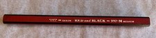 Dixon RED and BLACK Carpenter 997- M Wooden Pencil Vintage