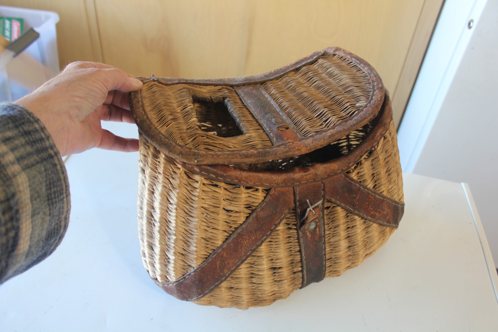 Vintage Wicker Fishing Basket Andifany Wicker Basket Fishing Creel