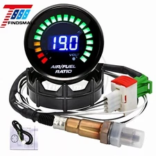 2" 52mm Digital Air Fuel Ratio Gauge Volmeter with Narrowband O2 Oxygen Sensor