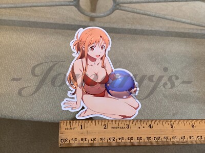 Sword Art Online - Anime- Asuna Yuuki d. Bikini Sun Fun Sticker Vinyl Decal  SAO