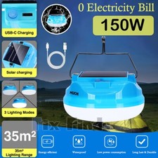 Solar Hanging Light Magnet Camping Outdoor Light Lamp Lantern USB Rechargeable