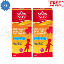 2x Seven Seas Multivitamin Syrup 100ml Cod Li...