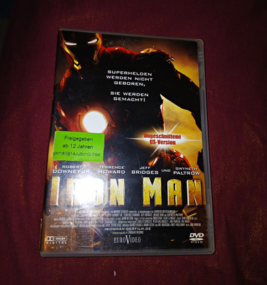 EuroVideo Iron Man DVD Ungeschnittene US-Version FSK 12 (2008) Downey Jr.