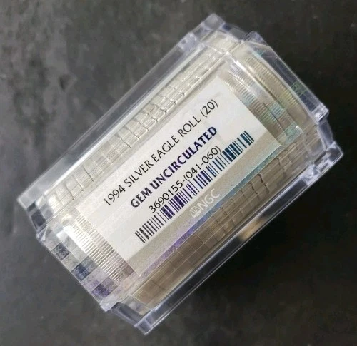 Tube of 20 1994 $1 American Silver Eagle Dollars NGC Gem Uncirculated