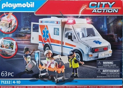 Playmobil 71232 City Action US Ambulance Krankenwagen  Licht + Sound Neu/Ovp