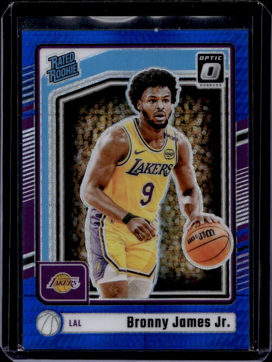 Bronny James Jr 2024-25 Donruss Optic Rated Rookie #282 Blue Hyper Prizm #D /175