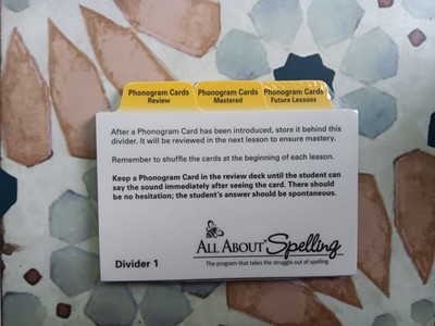 All About Spelling Divider Cards Only For Review Box New Unopened 