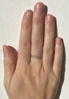 Channel Set Eternity Band 2mm CZ Stackable Bridal Ring Guard .925 Silver Size 9 — photo 7
