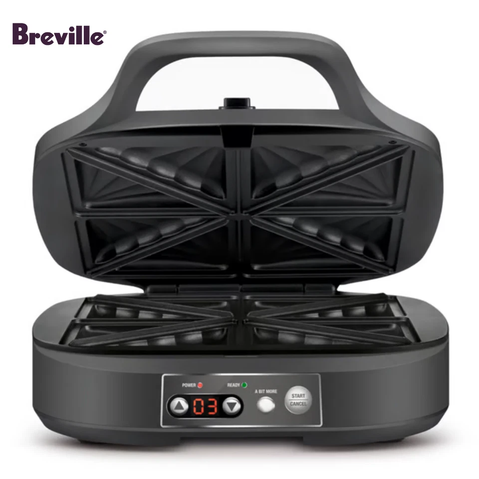 Breville 4-Slice Electric Jaffle Toastie Maker Snacks Press Sandwich Non-stick - image 2 of 4