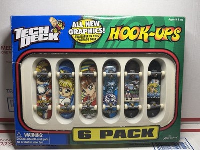 Super RARE Tech Deck Hookups 6-pack Great Condition Free Shipping Open Box