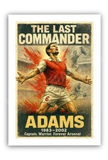 A4 Adams Retro Kunstdruck - The Last Commander Parodie Fußball Fan Illustration