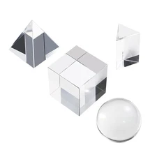 4 Pack K9 Optical Crystal Photography Prism Set, Include 50mm Crystal Ball, 5...