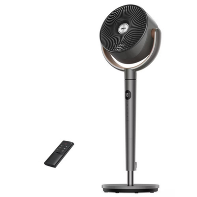 #ad #ad Dreo Pedestal 3D Oscillating Fan Black and Carmel $41.99