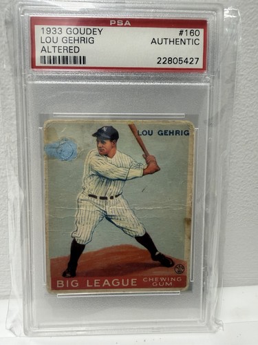 1933 Goudey Lou Gehrig #160 PSA Authentic