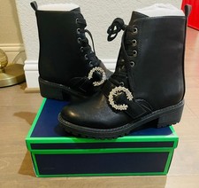 Stivali da combattimento donna Wonder neri NUOVI ~ taglia 10