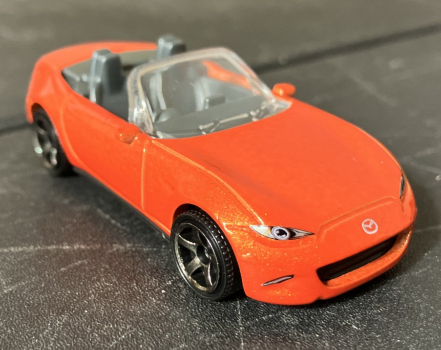Orange 2015 Mazda MX-5 Miata - Loose Matchbox MBX City MB1012 1:64