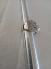 Nataliya V Collister NVC CZ & Faux Pearl Silver Plated Wide Ring Sz 6 — photo 2