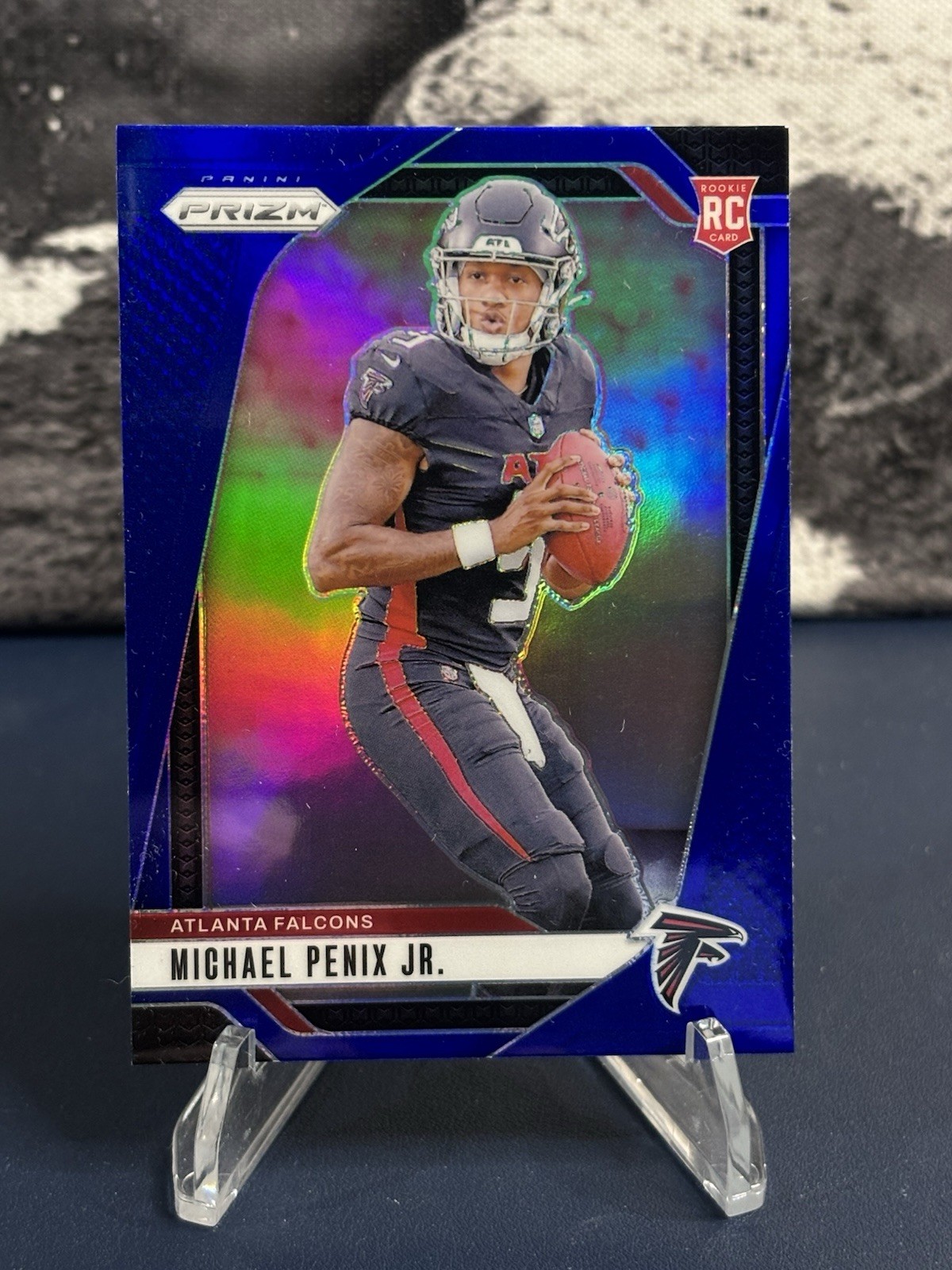 2024 Panini Prizm Michael Penix Jr. Rookie RC Retail Blue Prizm SSP #378 Falcons