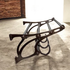 Bronzed Train Rack Décor Hall Luggage Wall Mounted Rack Shelf Hooks Coat Rack