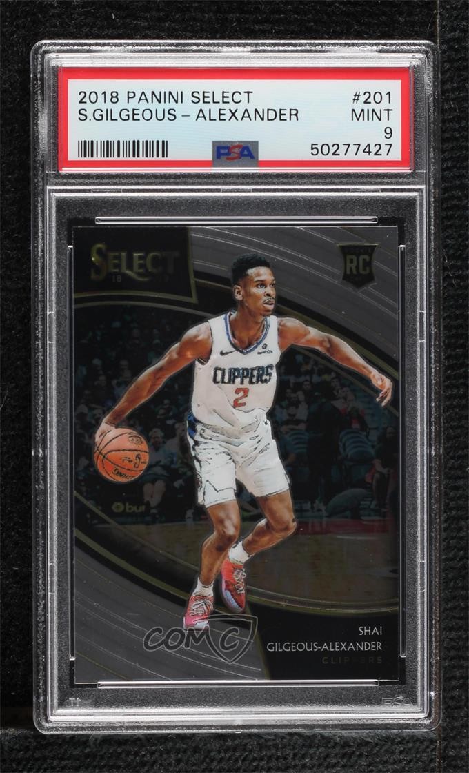 2018-19 Panini Select Courtside Shai Gilgeous-Alexander #201 PSA 9 MINT 02le