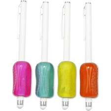 Ergonomic Textured Grips for Stylus Pens Pack of 4 Bumpy Stylus Grips in Neon