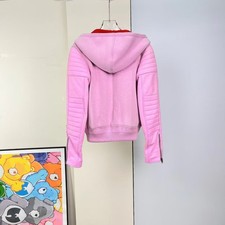 Givenchy Pink Mixed Media Leather Sleeve Bike...