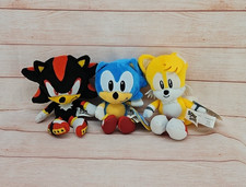 Lot of 3 Sonic Hedgehog Miles "Tails" Prower - Blue Bur - Shadow - Plush 9"