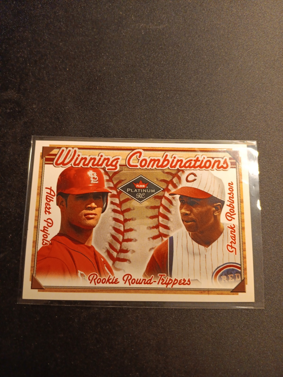Albert Pujols Frank Robinson /1000 #38 Winning Combinations 2001 Fleer RC Rookie