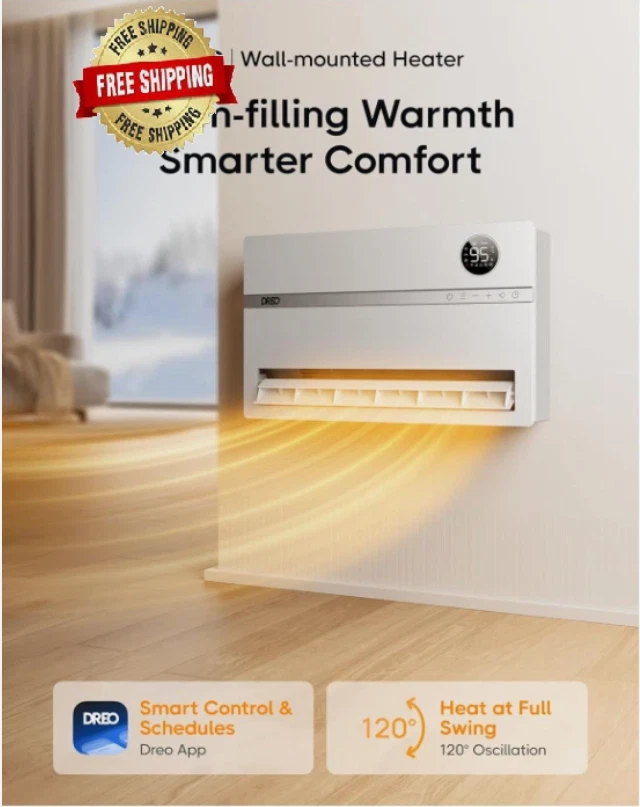 Calentador De Pared Eléctrico Con Control Remoto Para Casa Interior Cuarto Nuevo Foto 2 de 4