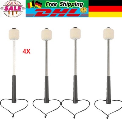 4X Trommel Schlägel mit Filzkopf Für Marching Band Bass Drum Skid Resistance