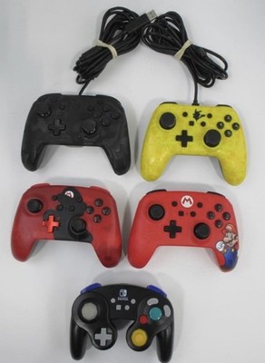 Nintendo Switch PowerA Controllers Lot  Of 5, Including GameCube Controller