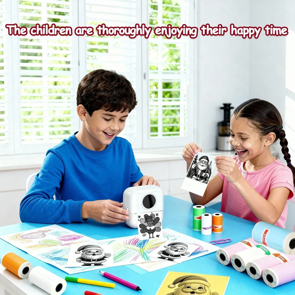 6 Rolls Colored Thermal Sticker Paper for Phomemo T02/M02/M02S PRO Mini Print... - Image 4 of 4