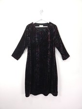 Sahara Dress Size 1 UK 10 12 Multicolour Velvet Bubble Midi Lagenlook Balloon