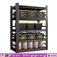 Heavy-Duty Adjustable Garage Shelving Unit 5-Tier Steel Rack Easy Assembly New
