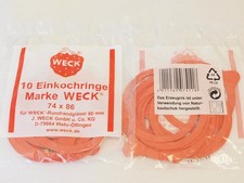 10x WECK RR80 74x86 Dichtungsring Gummi Dichtung Gummiring Dichtring Einkochring