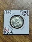 1943 P Steel Cent WWII Wartime Penny BU Brilliant Uncirculated MS+ Coin (14457)