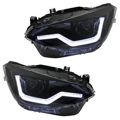 Voll LED Scheinwerfer Set Tagfahrlicht für BMW 1er F20 F21 Bj. 11-14 Schwarz