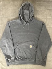 Carhartt Original Fit Size 2XL Gray Hoodie Sweatshirt Pullover K121 CHH Workwear