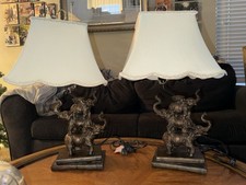 Pair of Stacked Elephants Lamps. Tested and Working Great Condition