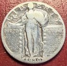 1930-S Standing Liberty Silver Quarter. Free Shipping