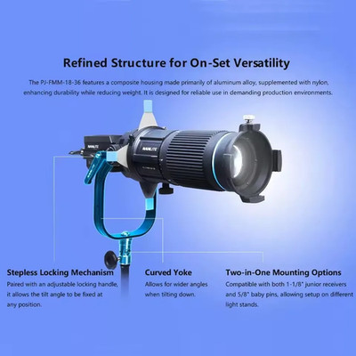 Nanlite PJ-BM-25-45 Spotlight Mount Set Lighting Modifiers Bowens Mount Lights A