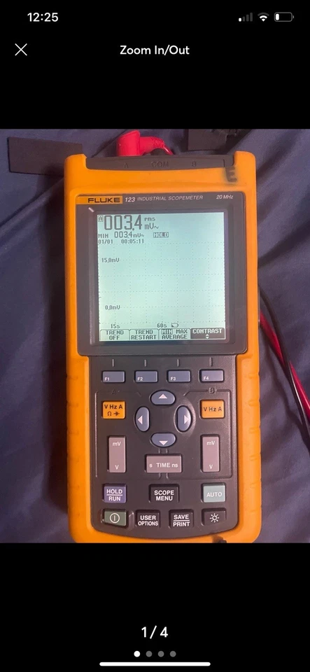 Промышленный микроскопетр Fluke 123 — 20 МГц б/у - Изображение 3 из 4