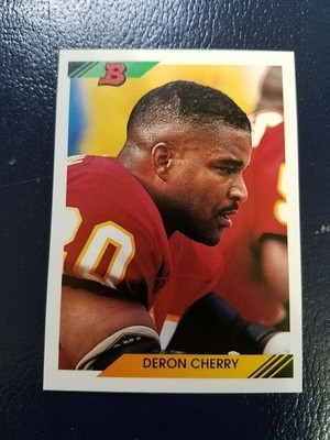 Deron Cherry Kansas City 1992 Bowman #324 White Border ERROR RARE ODD