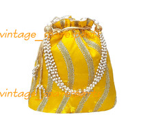 RARE WOMEN'S TRADITIONAL POTLI BAG FOR WEDDING PARTY HANDMADE