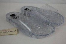 NEW Girls Jellies Sandals Large 2 - 3 Clear Glitter Slides Summer Shoes