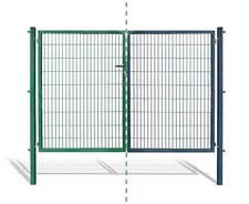 Doppeltor, Grün oder Anthrazit, versch. Höhen passend für Doppelstabmattenzaun
